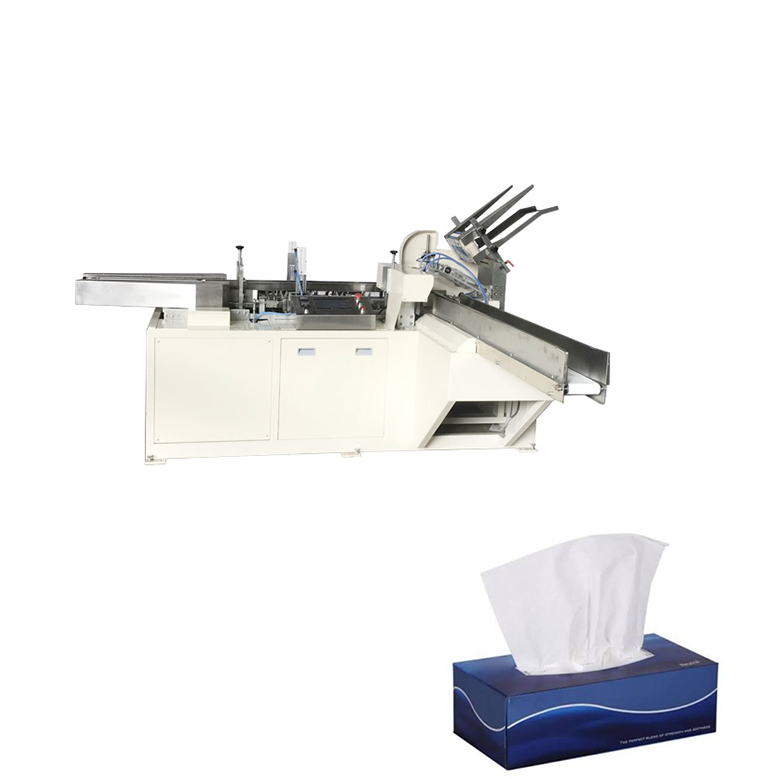 Economic High Speed Boxed Tissue Packing Machine Automatic Facial Tissue Carton Sealing Packaging Equipment