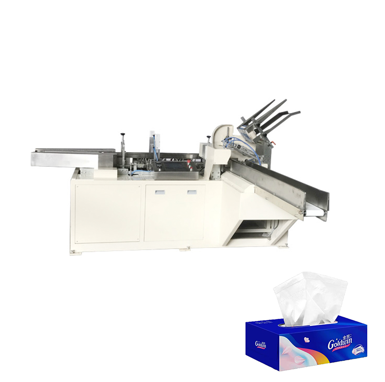 Economic High Speed Boxed Tissue Packing Machine Automatic Facial Tissue Carton Sealing Packaging Equipment