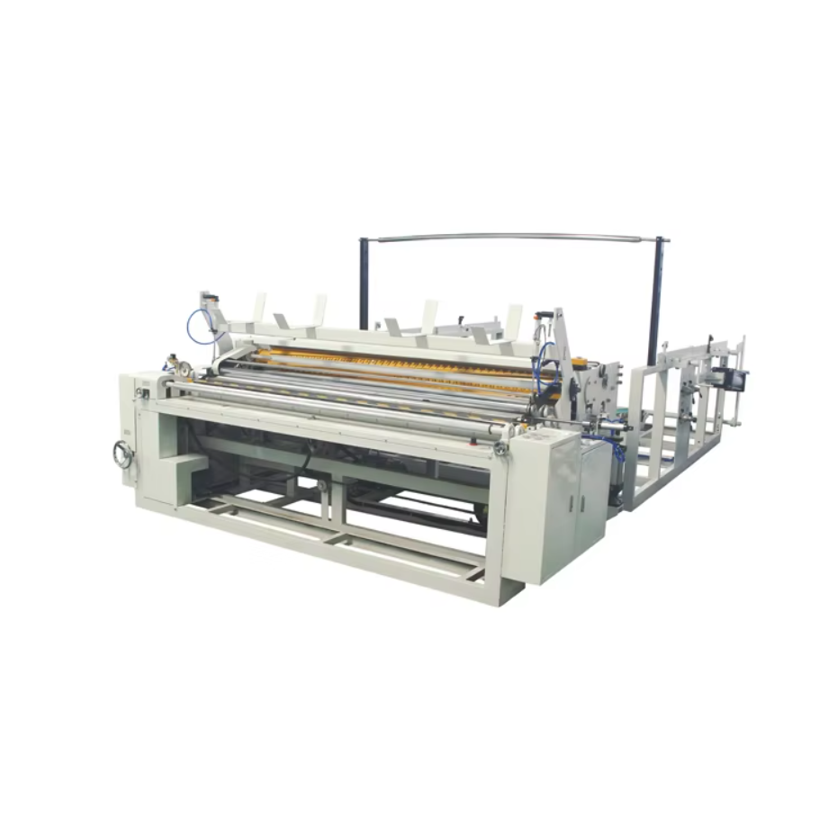 Fully Automatic Toilet Tissue Paper Roll Production Line PLC Control Perforating Toilet Paper Making Machine